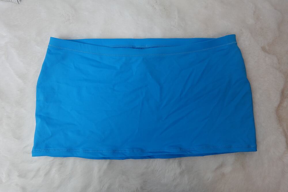 Skims Recycled Swim Micro Mini Skirt in Turquoise size small